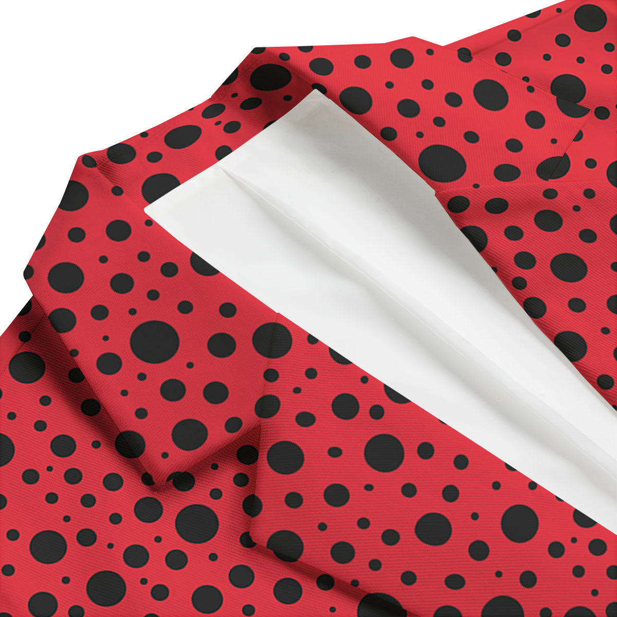 Ladybird Black Spots Print Pattern Men's Blazer-grizzshop