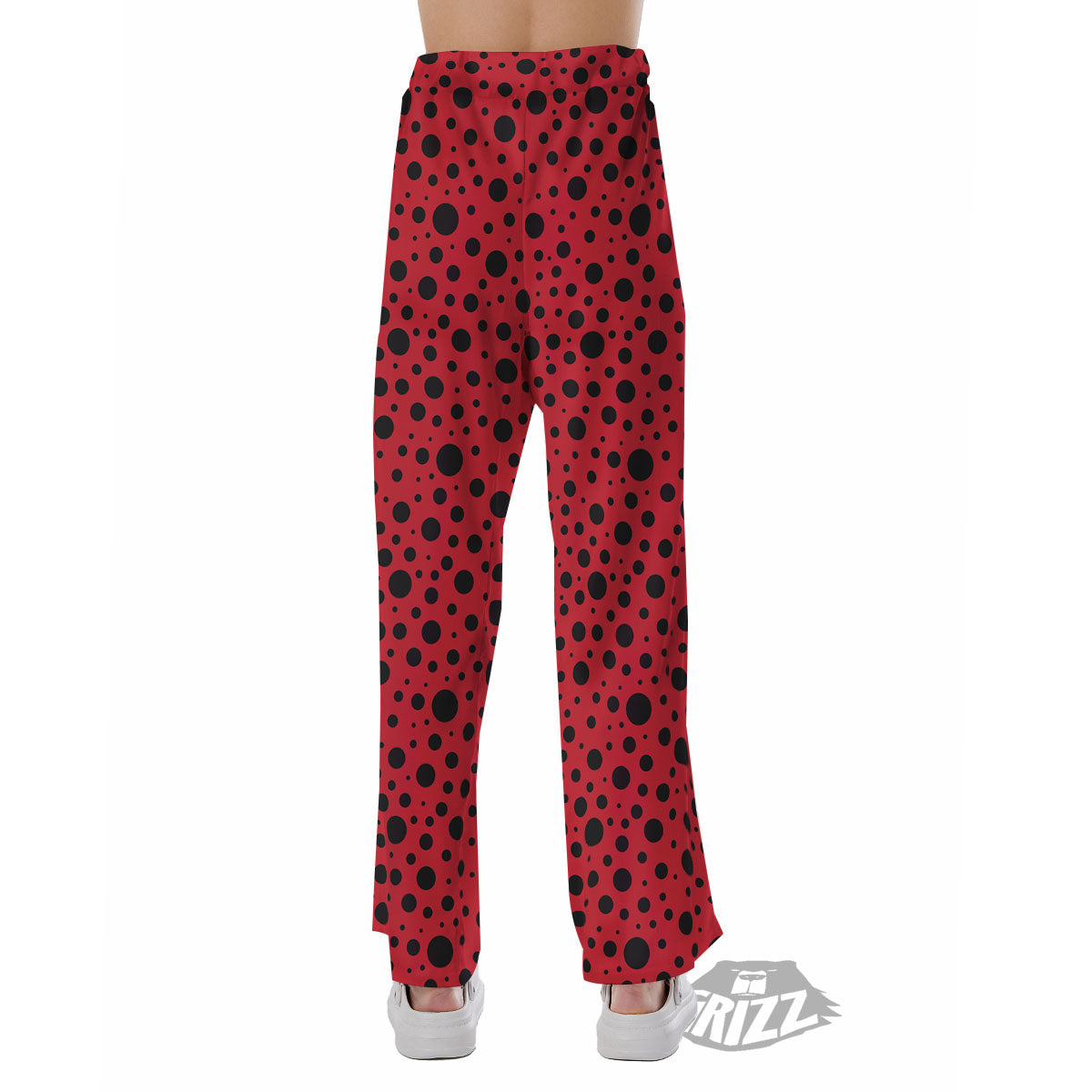 Ladybird Black Spots Print Pattern Pajama Pants-grizzshop