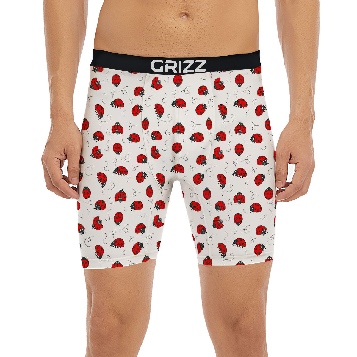 Ladybird Cartoon Print Pattern Boxer Briefs-grizzshop