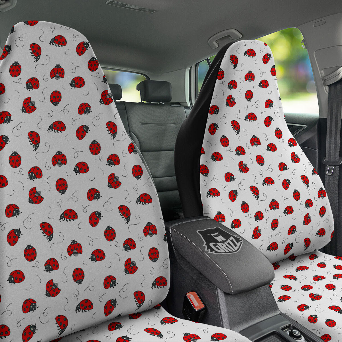 Ladybird Cartoon Print Pattern Car Seat Covers-grizzshop