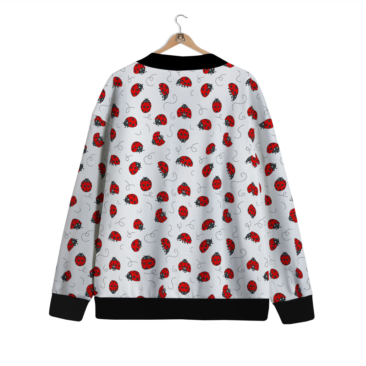 Ladybird Cartoon Print Pattern Cardigan-grizzshop