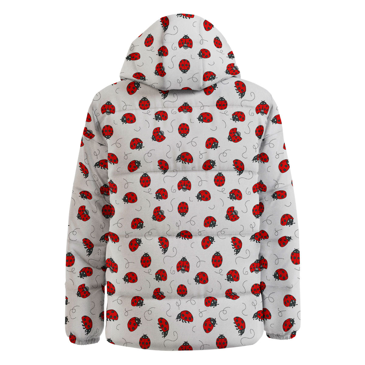 Ladybird Cartoon Print Pattern Down Jacket-grizzshop