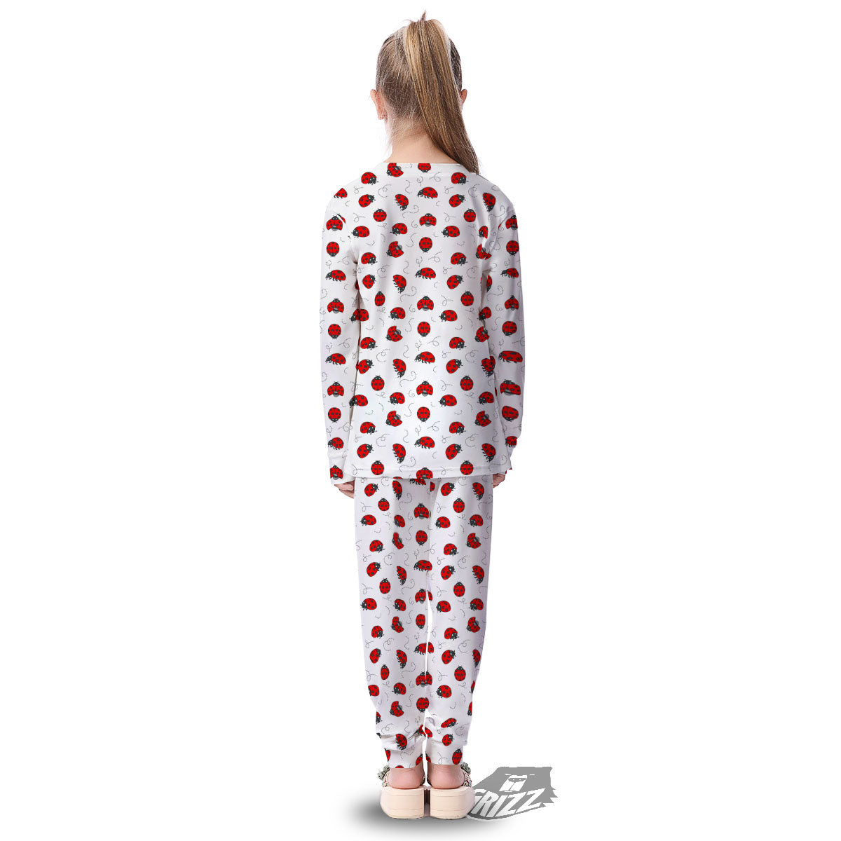 Ladybird Cartoon Print Pattern Kid's Pajamas-grizzshop