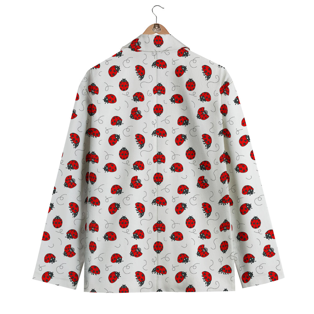 Ladybird Cartoon Print Pattern Men's Blazer-grizzshop