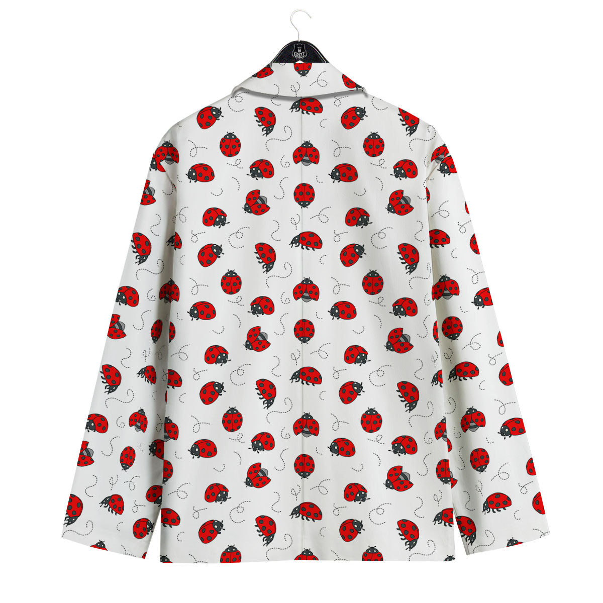 Ladybird Cartoon Print Pattern Men's Sport Coat-grizzshop