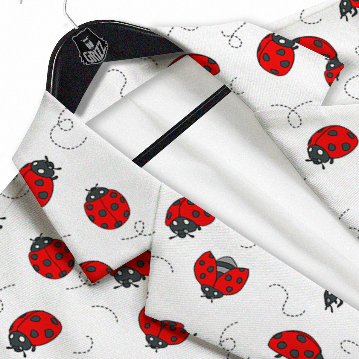 Ladybird Cartoon Print Pattern Men's Sport Coat-grizzshop