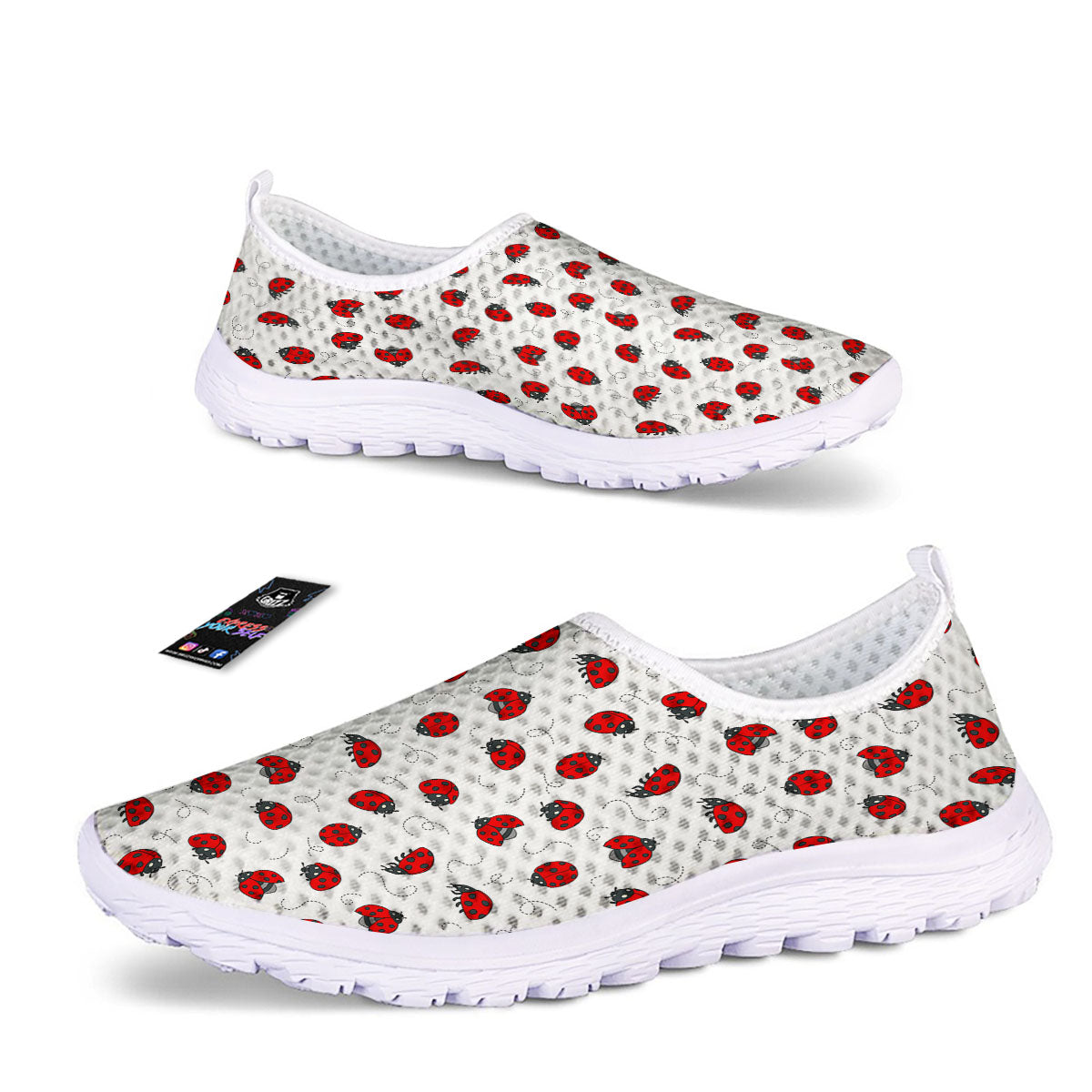 Ladybird Cartoon Print Pattern Nurse Shoes-grizzshop