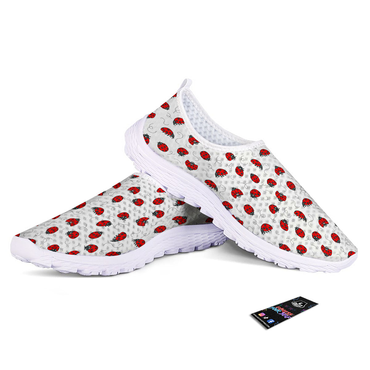 Ladybird Cartoon Print Pattern Nurse Shoes-grizzshop