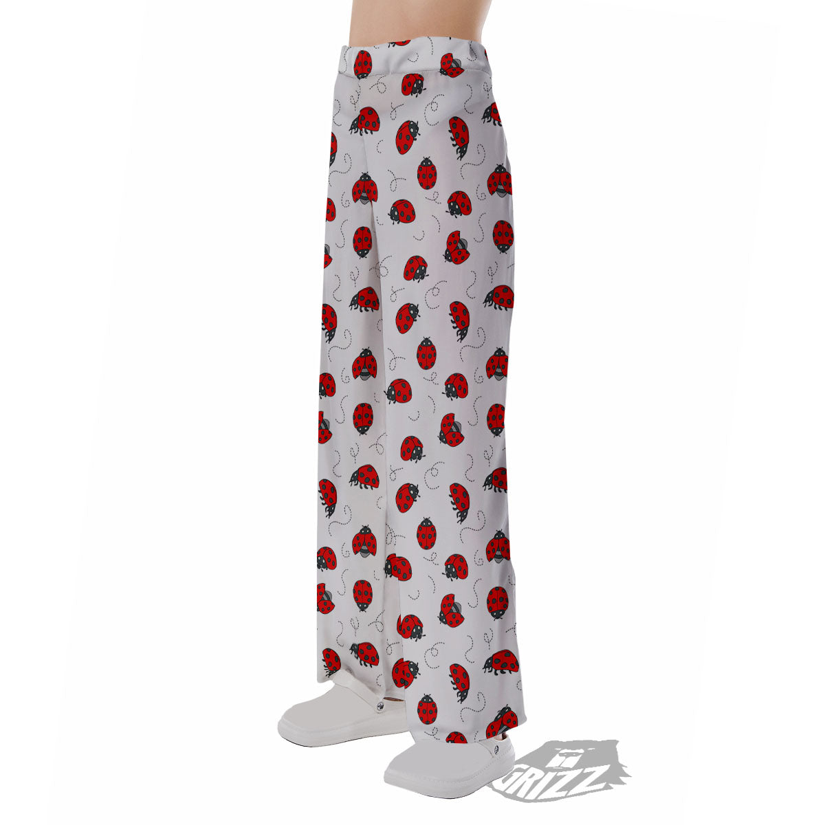 Ladybird Cartoon Print Pattern Pajama Pants-grizzshop