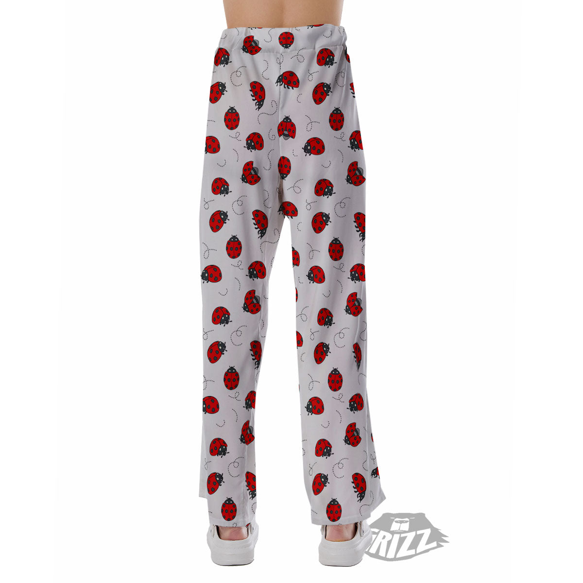 Ladybird Cartoon Print Pattern Pajama Pants-grizzshop