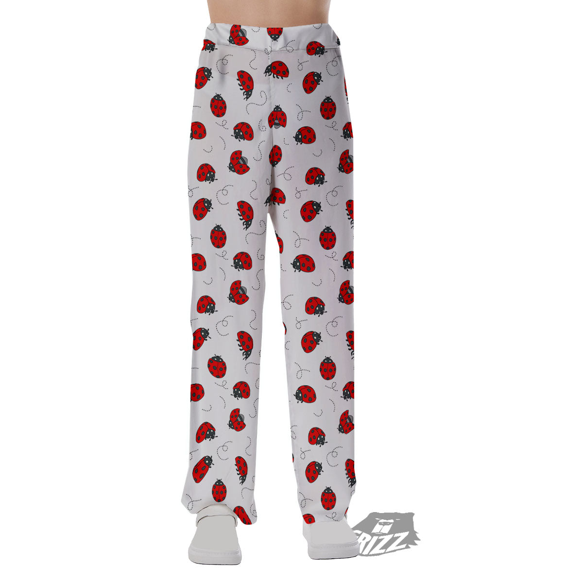 Ladybird Cartoon Print Pattern Pajama Pants-grizzshop