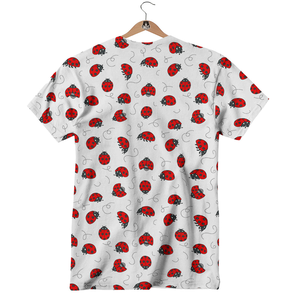 Ladybird Cartoon Print Pattern T-Shirt-grizzshop