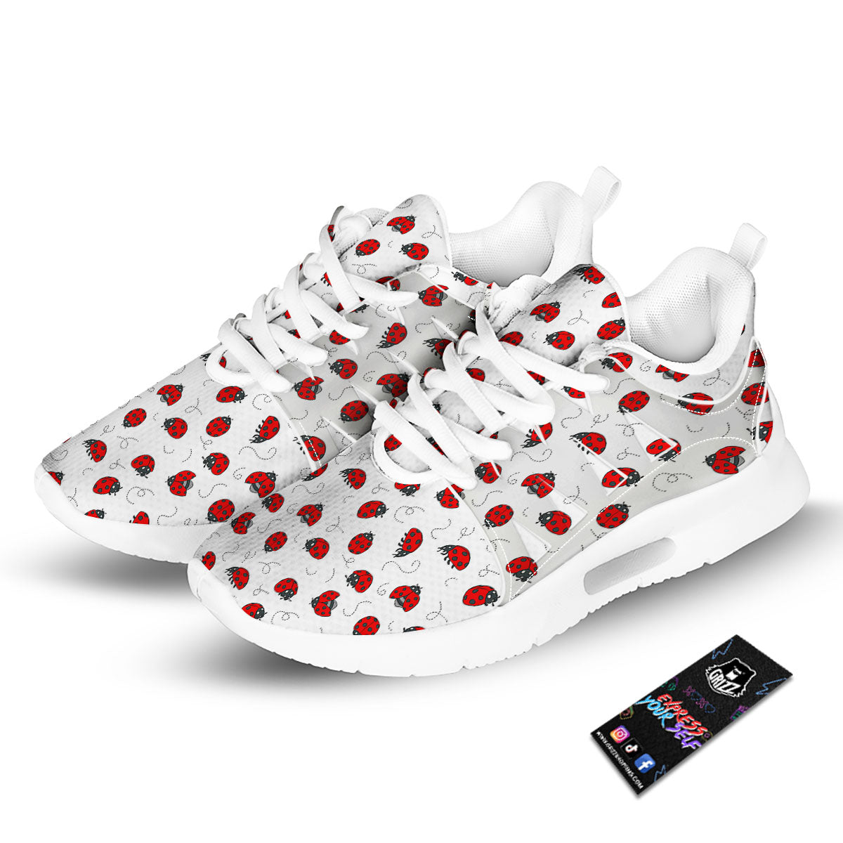 Ladybird Cartoon Print Pattern Tennis Shoes-grizzshop