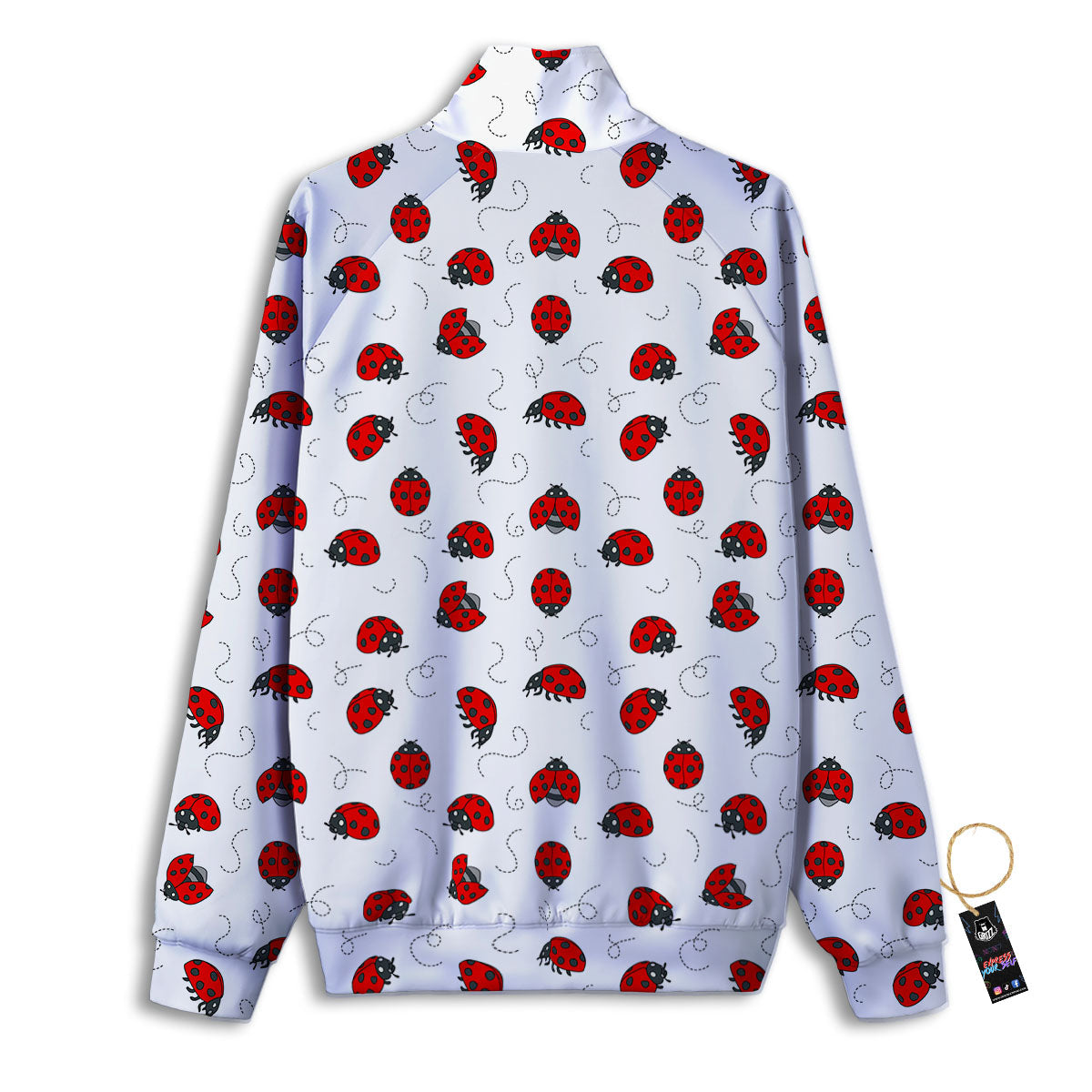 Ladybird Cartoon Print Pattern Track Jacket-grizzshop