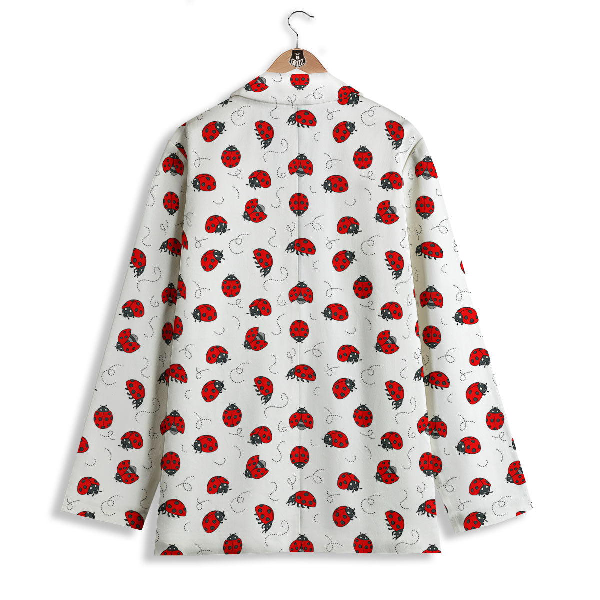 Ladybird Cartoon Print Pattern Women's Blazer-grizzshop