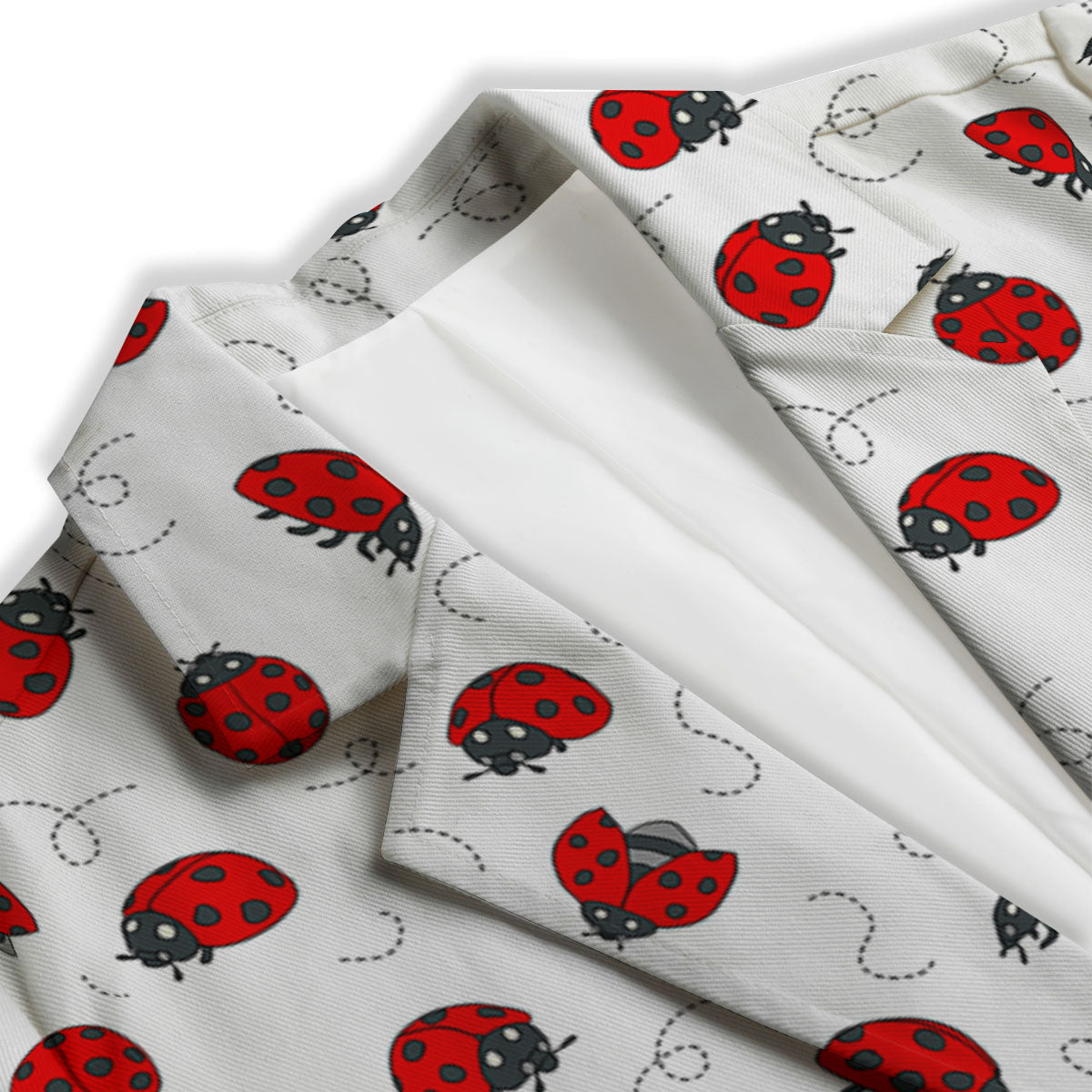 Ladybird Cartoon Print Pattern Women's Blazer-grizzshop