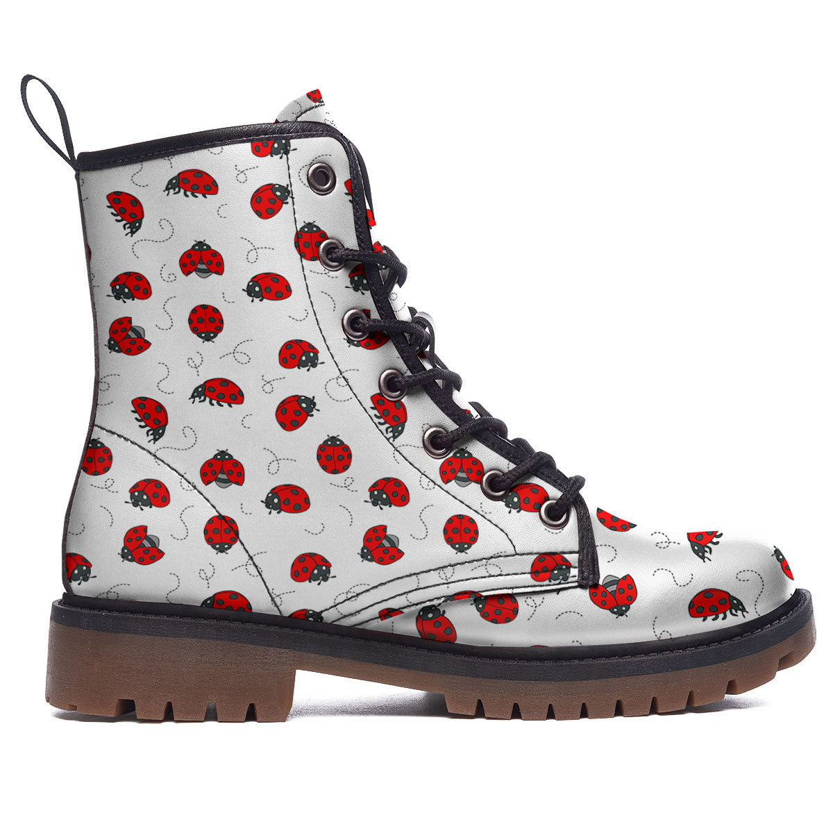 Ladybird Cartoon Print Pattern Work Boots-grizzshop