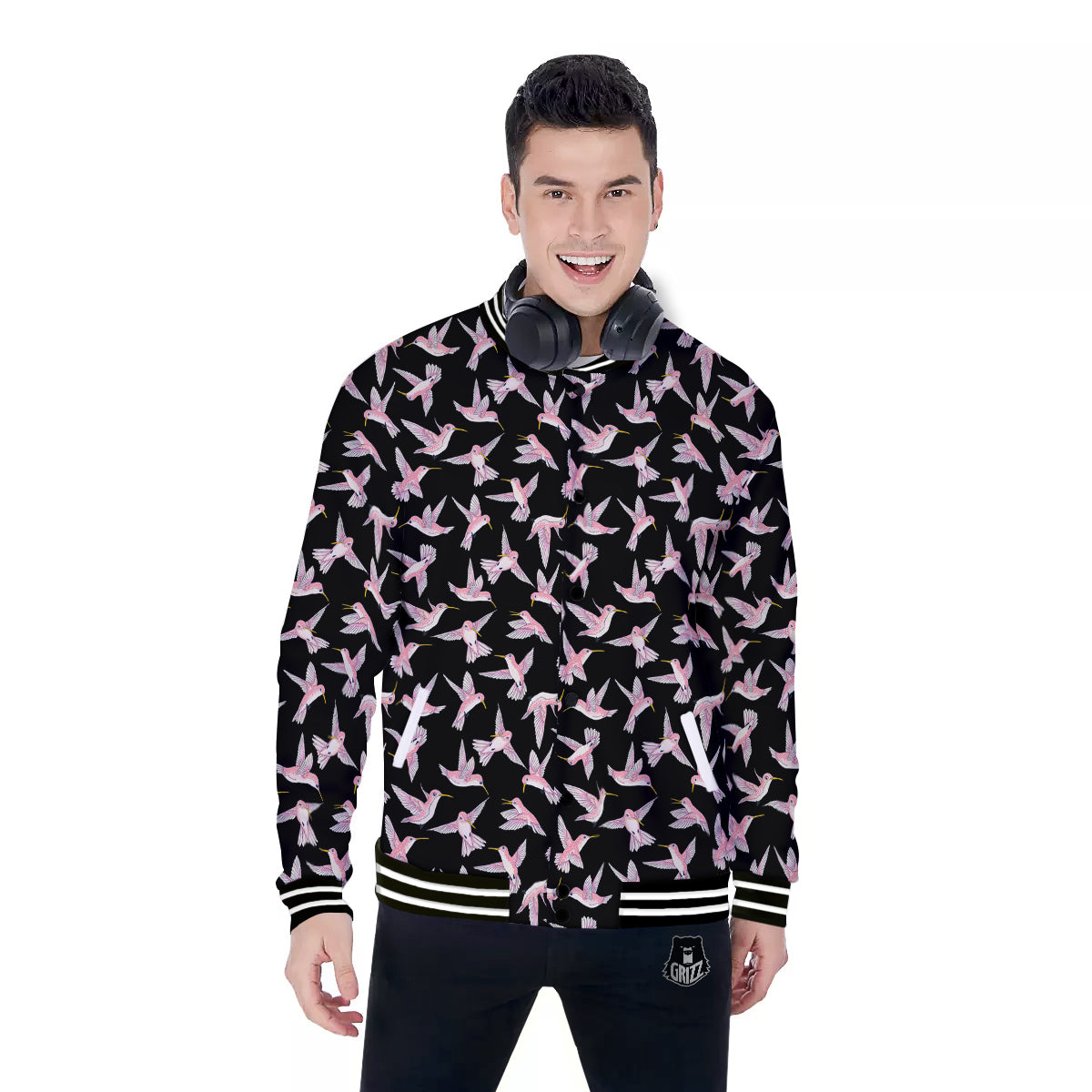 Ladybird Cute Print Pattern Baseball Jacket-grizzshop