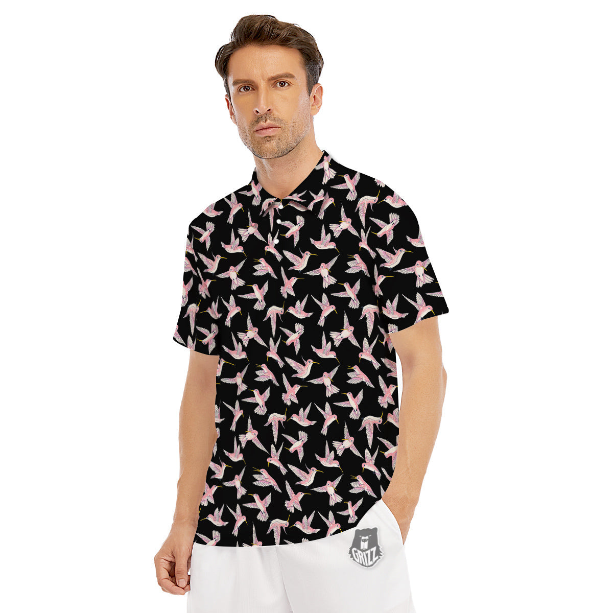 Ladybird Cute Print Pattern Men's Golf Shirts-grizzshop