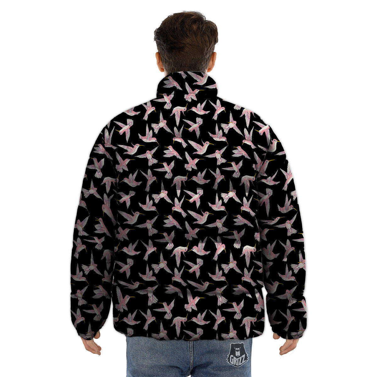 Ladybird Cute Print Pattern Puffer Jacket-grizzshop