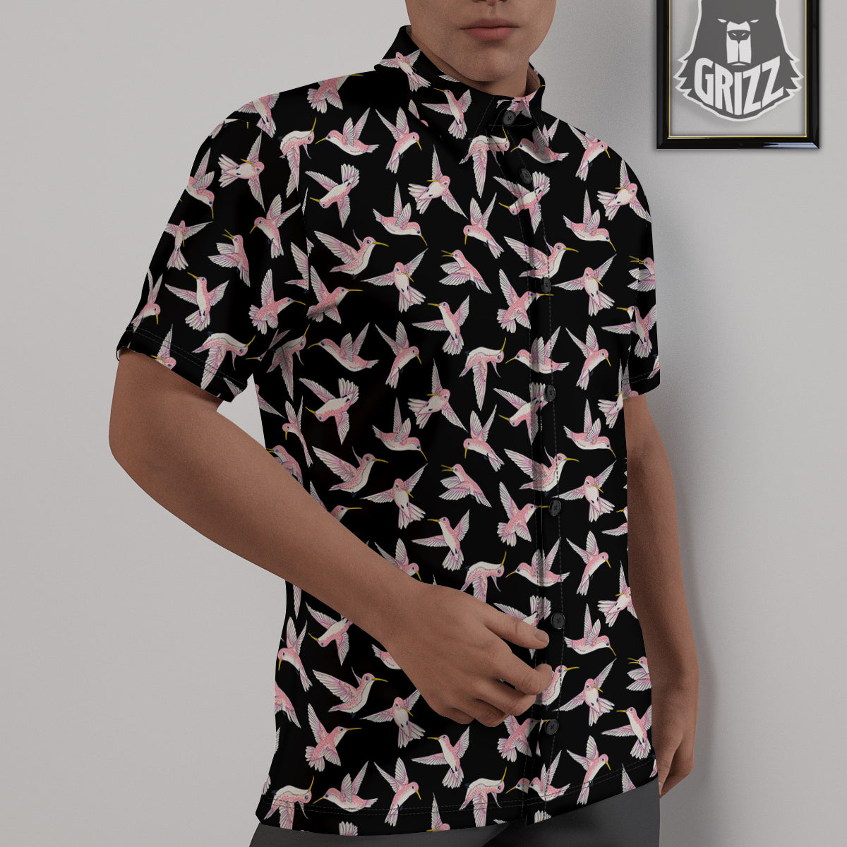 Ladybird Cute Print Pattern Untucked Shirts-grizzshop
