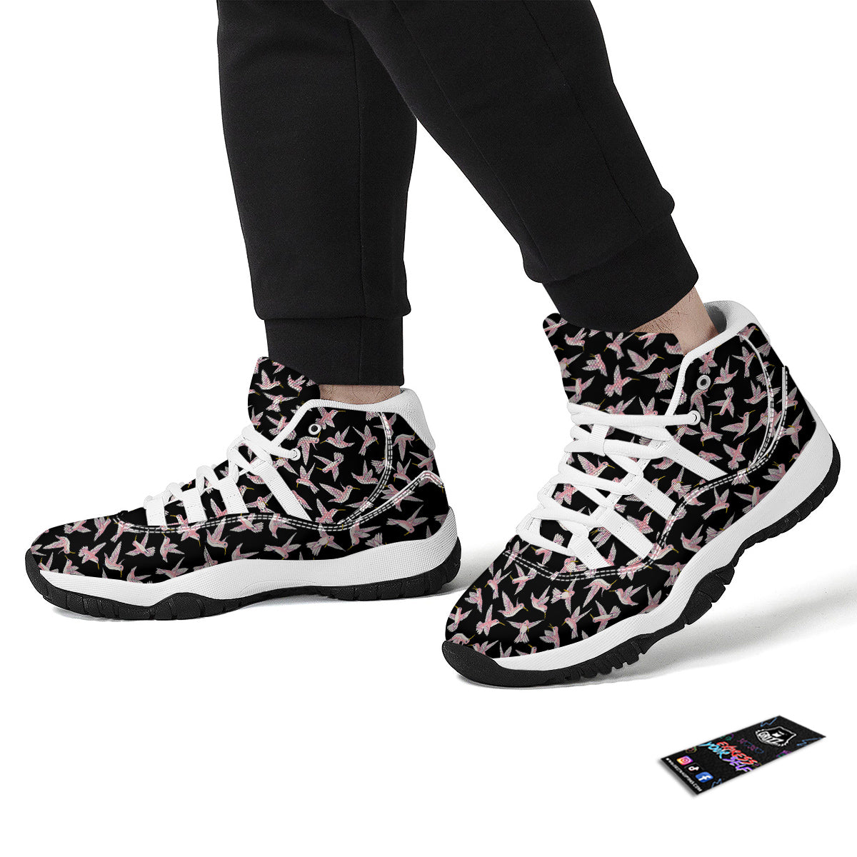 Ladybird Cute Print Pattern White Bball Shoes-grizzshop