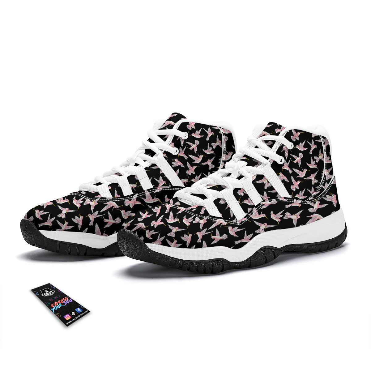 Ladybird Cute Print Pattern White Bball Shoes-grizzshop