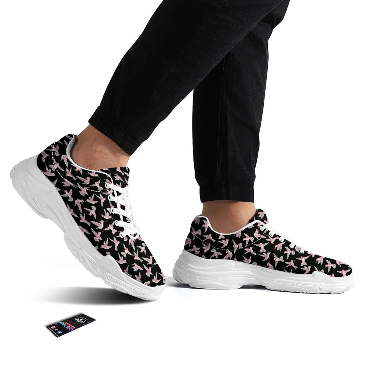 Ladybird Cute Print Pattern White Chunky Shoes-grizzshop