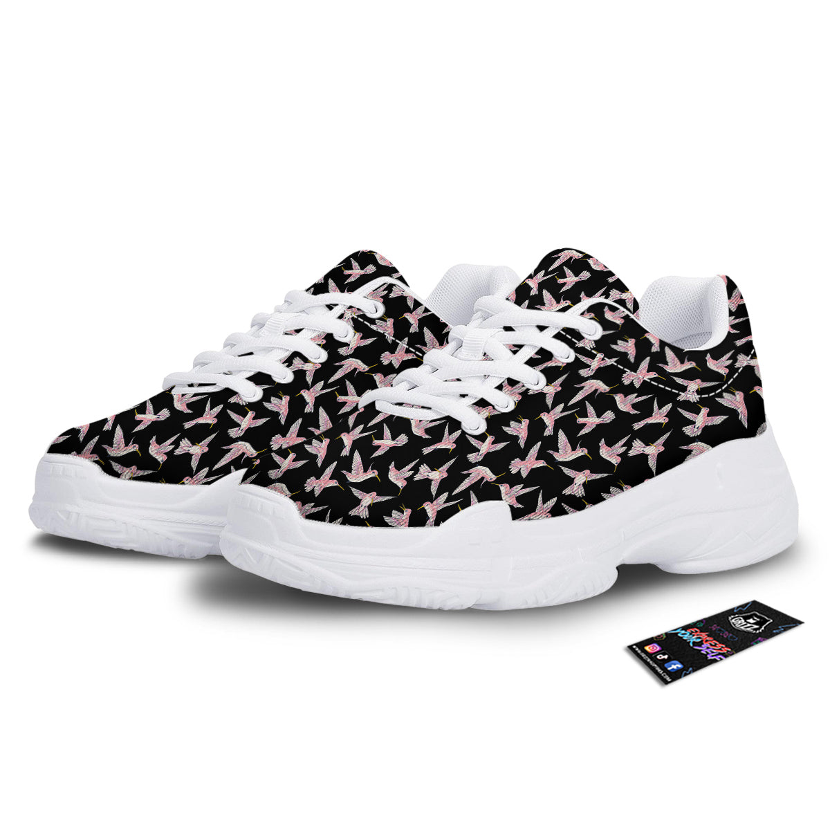 Ladybird Cute Print Pattern White Chunky Shoes-grizzshop