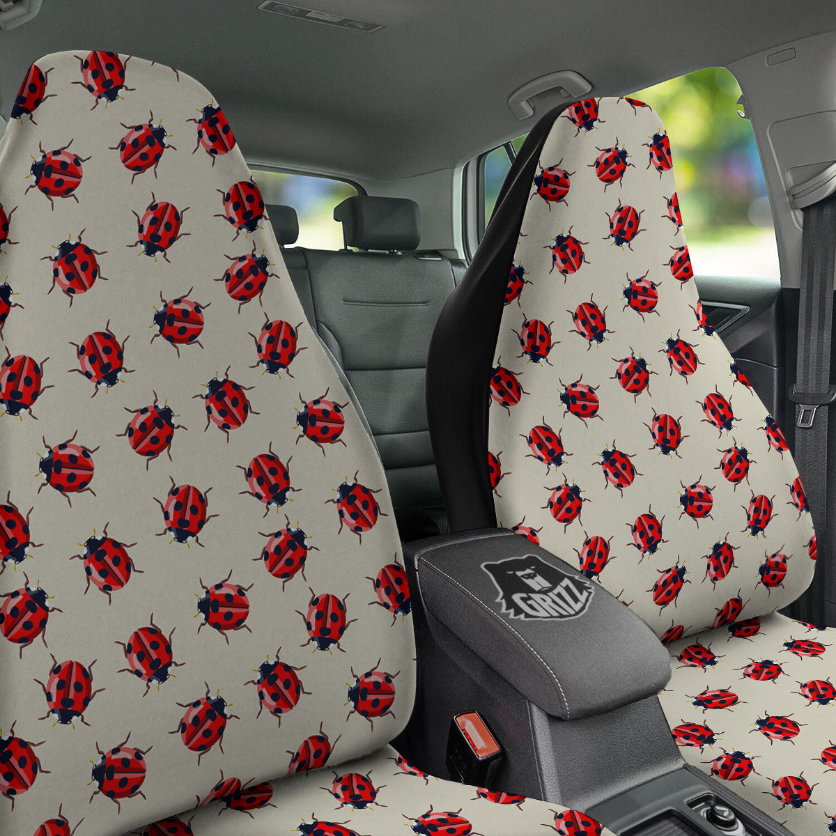 Ladybird Little Print Pattern Car Seat Covers-grizzshop