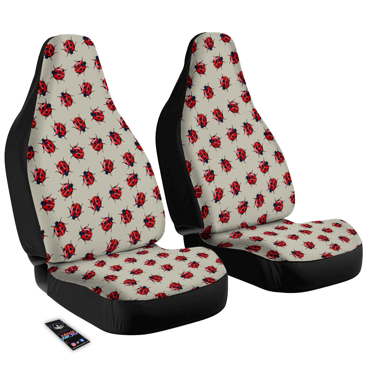 Ladybird Little Print Pattern Car Seat Covers-grizzshop