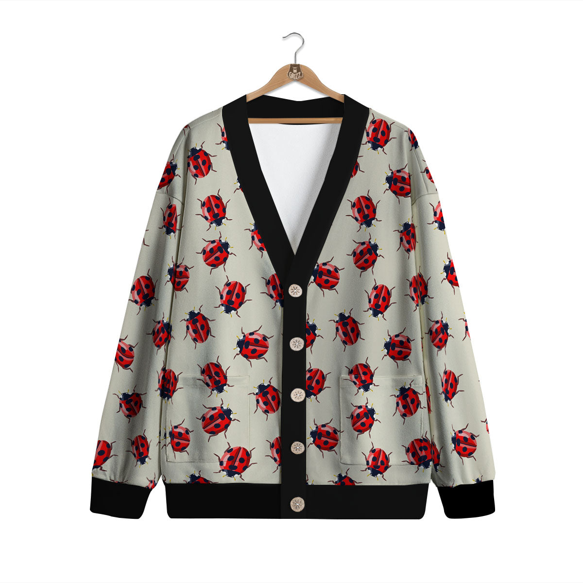 Ladybird Little Print Pattern Cardigan-grizzshop
