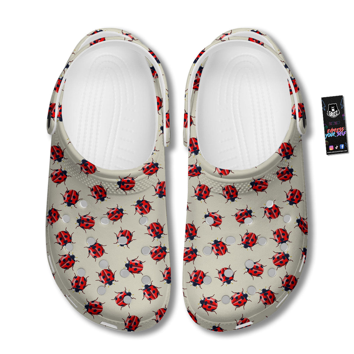 Ladybird Little Print Pattern Clog-grizzshop