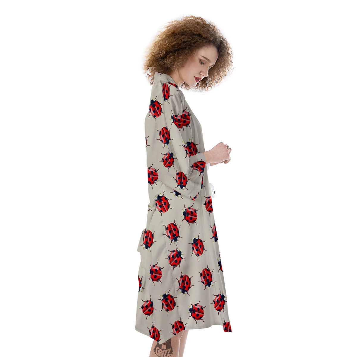 Ladybird Little Print Pattern Kimono-grizzshop