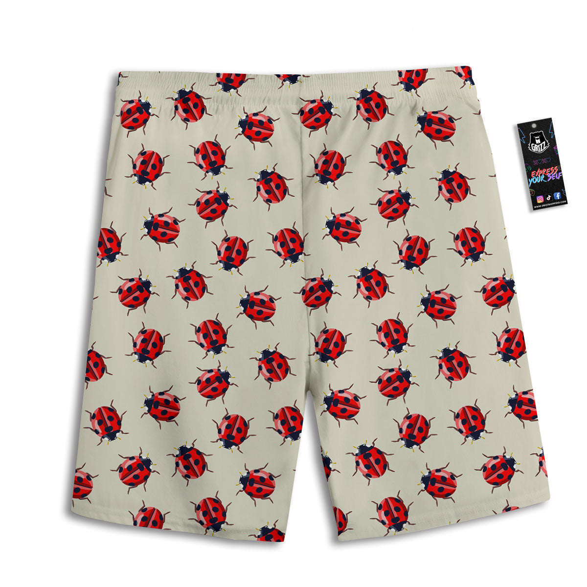 Ladybird Little Print Pattern Men's Athletic Shorts