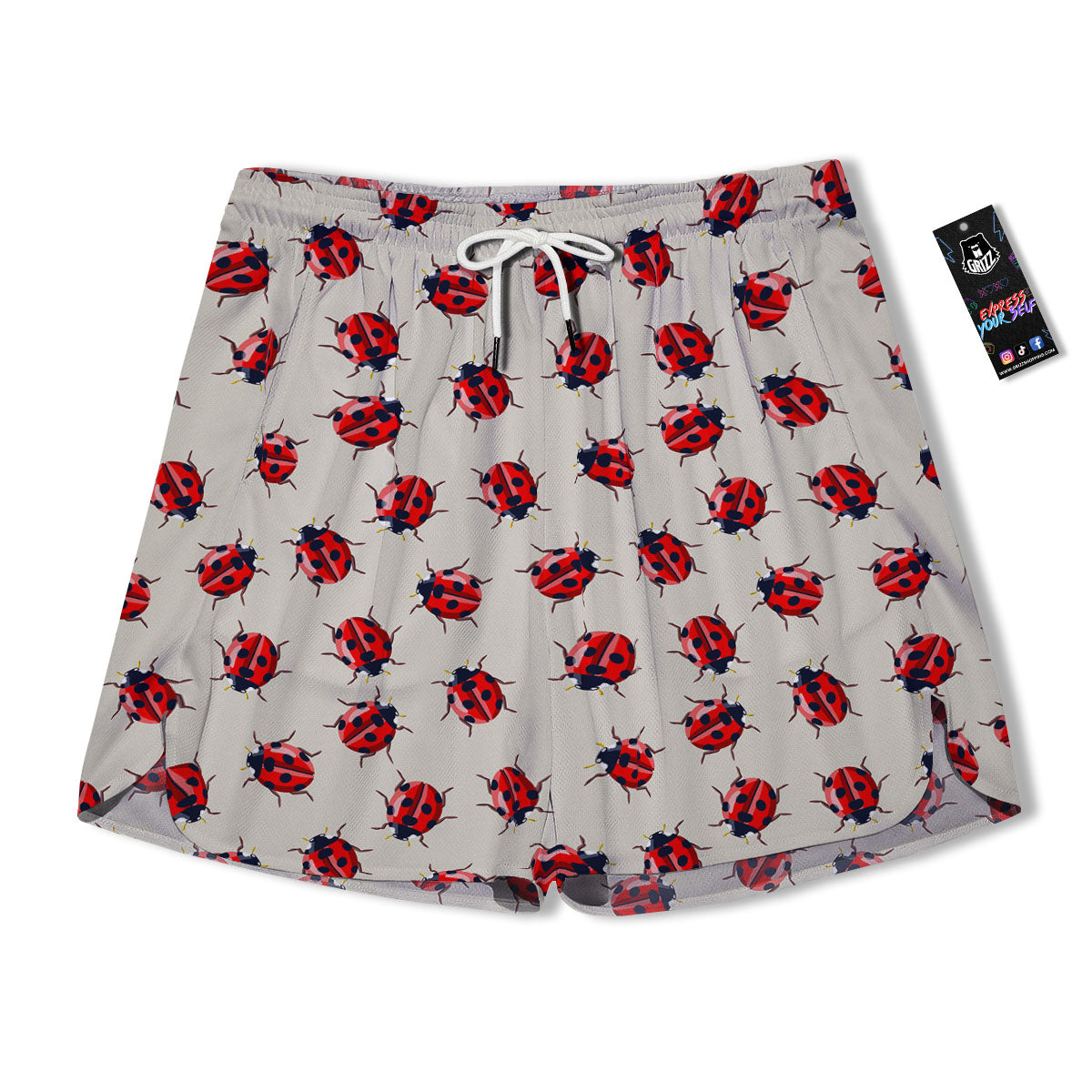 Ladybird Little Print Pattern Men's Running Shorts-grizzshop