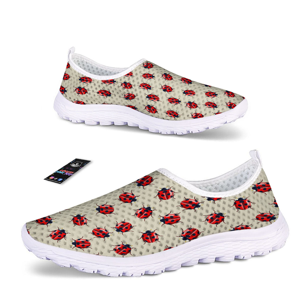 Ladybird Little Print Pattern Nurse Shoes-grizzshop