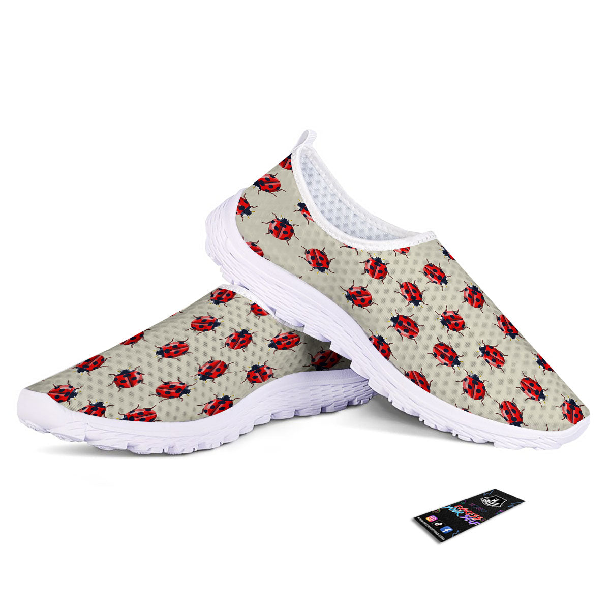 Ladybird Little Print Pattern Nurse Shoes-grizzshop