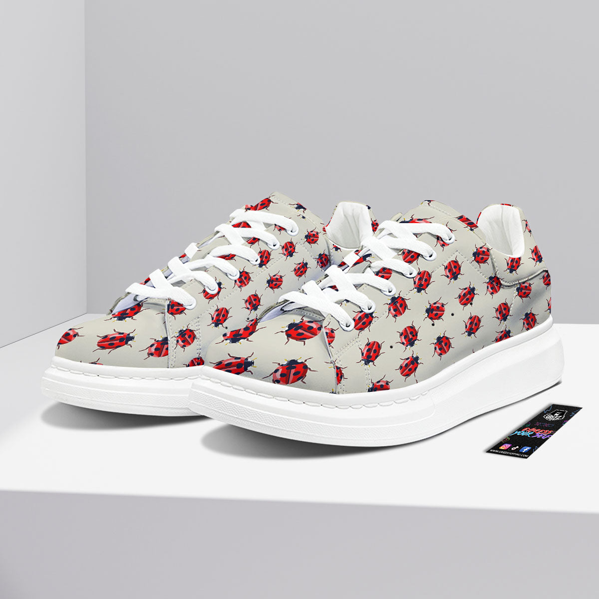 Ladybird Little Print Pattern Platform Shoes-grizzshop