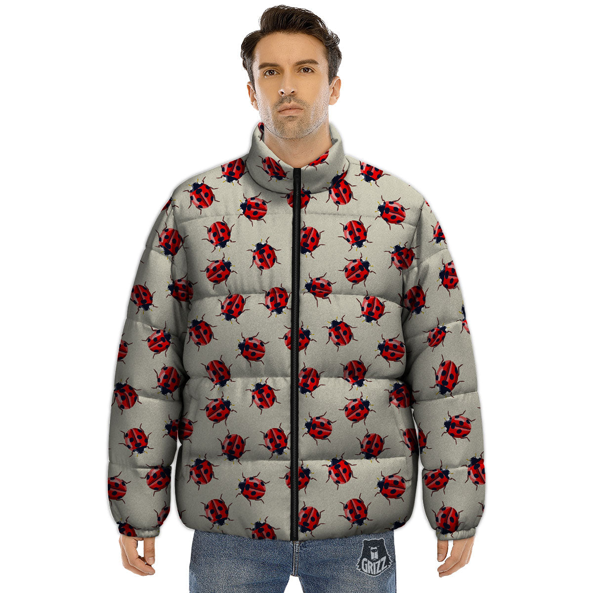 Ladybird Little Print Pattern Puffer Jacket-grizzshop