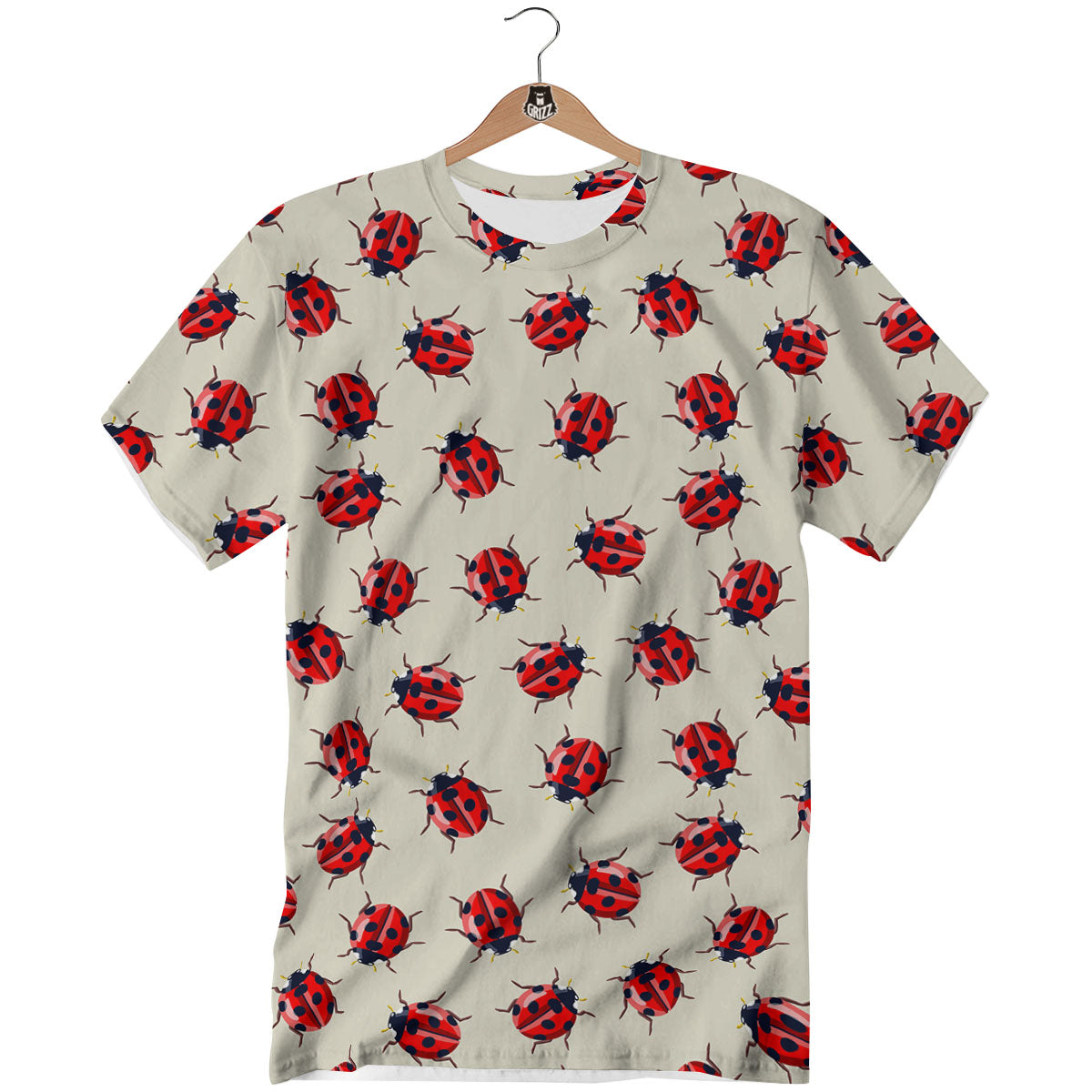 Ladybird Little Print Pattern T-Shirt-grizzshop