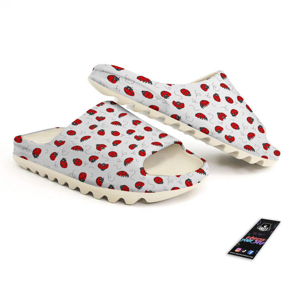 Ladybird Cartoon Print Pattern Sandals-grizzshop