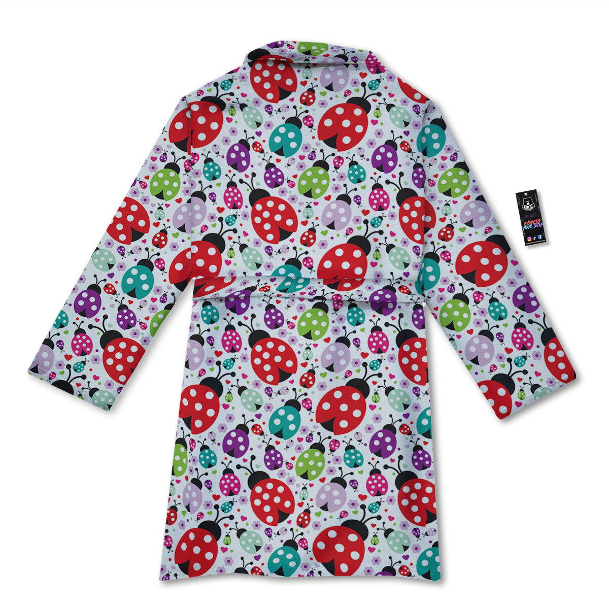 Ladybug Cute Print Pattern Bathrobe-grizzshop