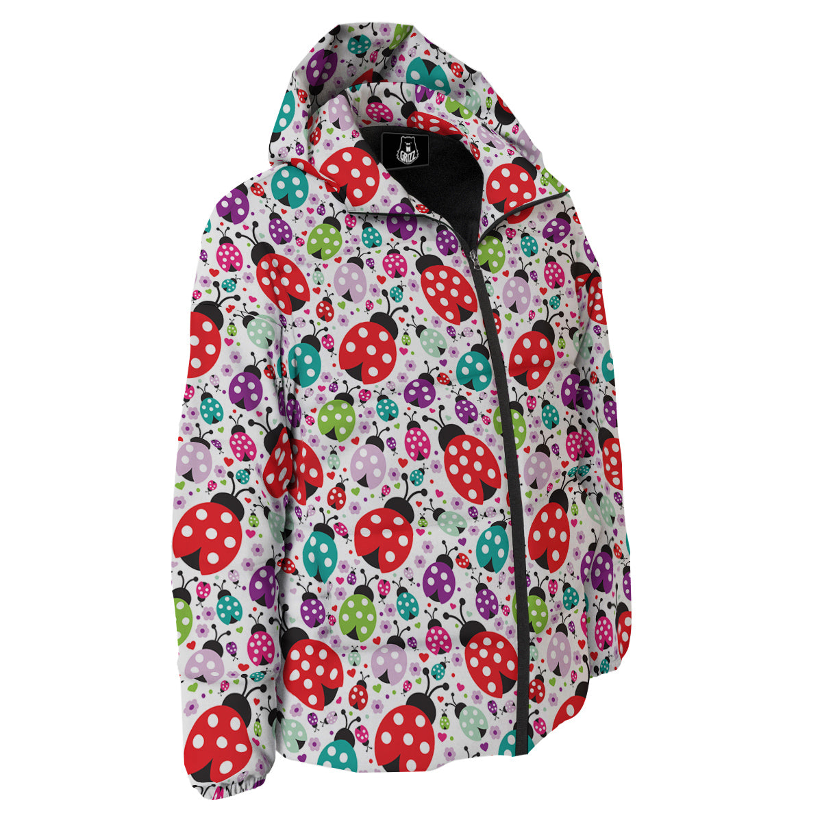 Ladybug Cute Print Pattern Down Jacket-grizzshop