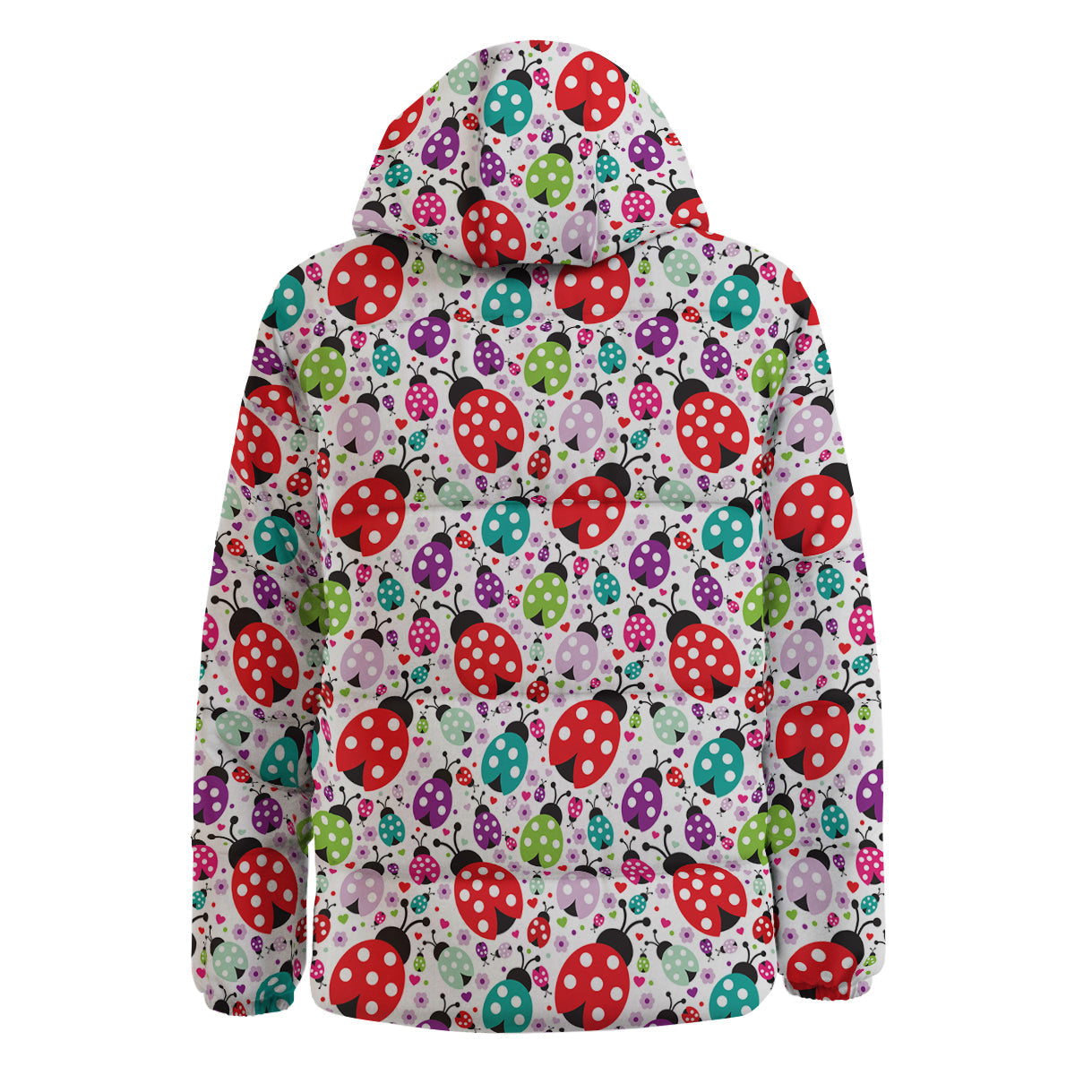 Ladybug Cute Print Pattern Down Jacket-grizzshop