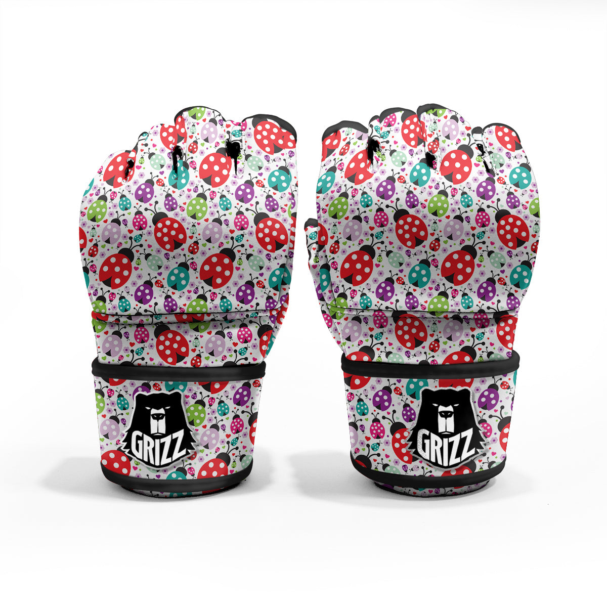 Ladybug Cute Print Pattern MMA Gloves-grizzshop