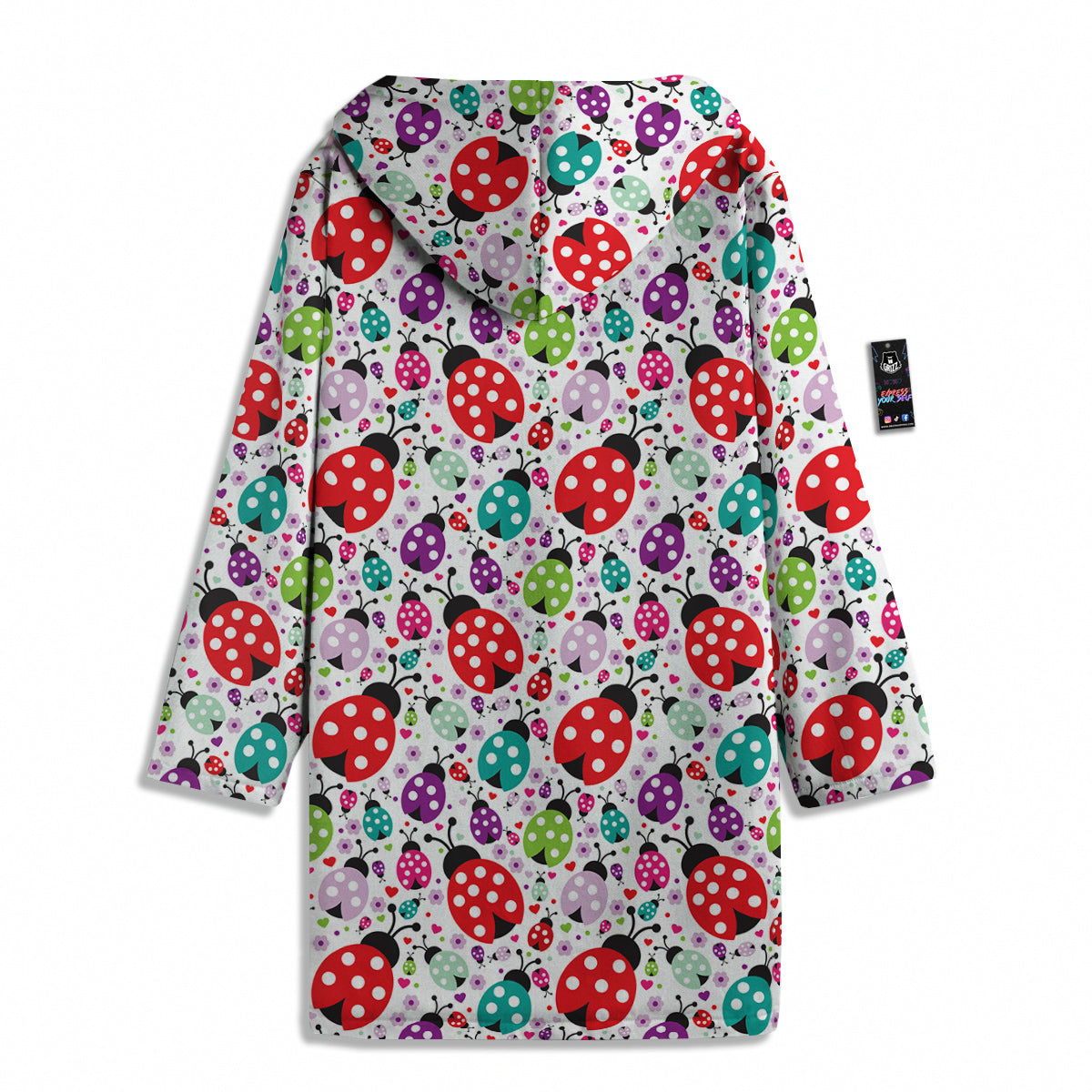Ladybug Cute Print Pattern Men's Windbreaker Jacket-grizzshop