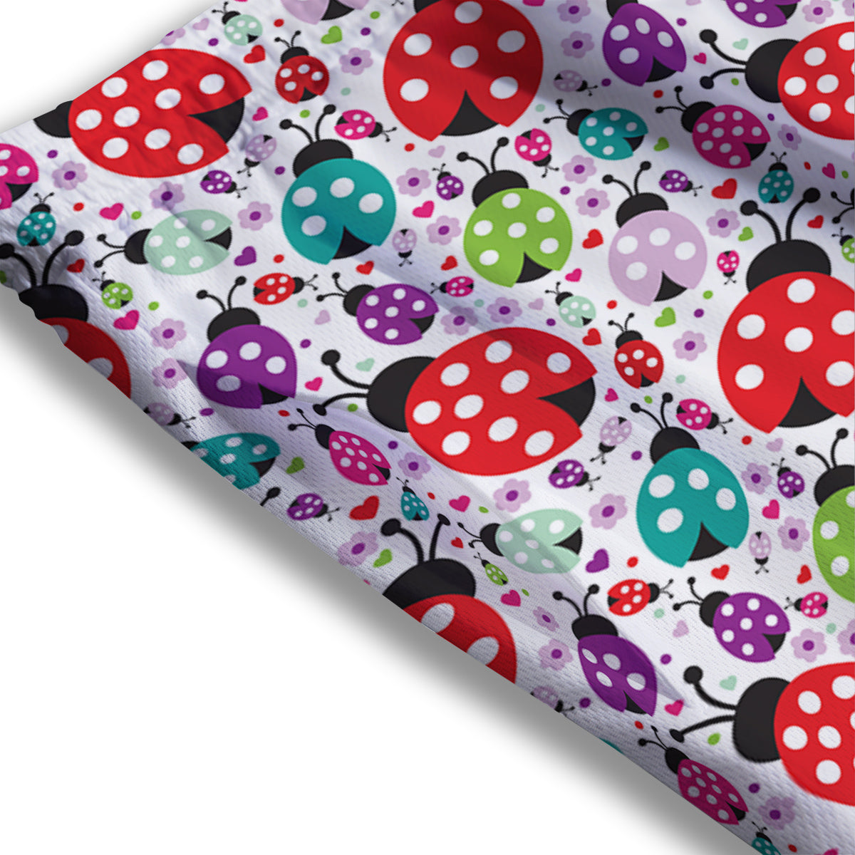 Ladybug Cute Print Pattern Mesh Shorts-grizzshop
