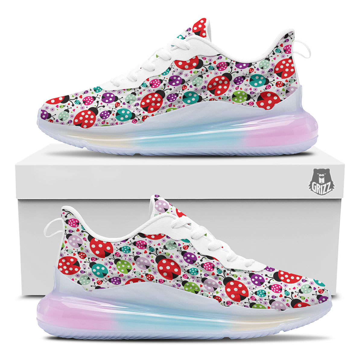 Ladybug Cute Print Pattern Running Sneakers-grizzshop