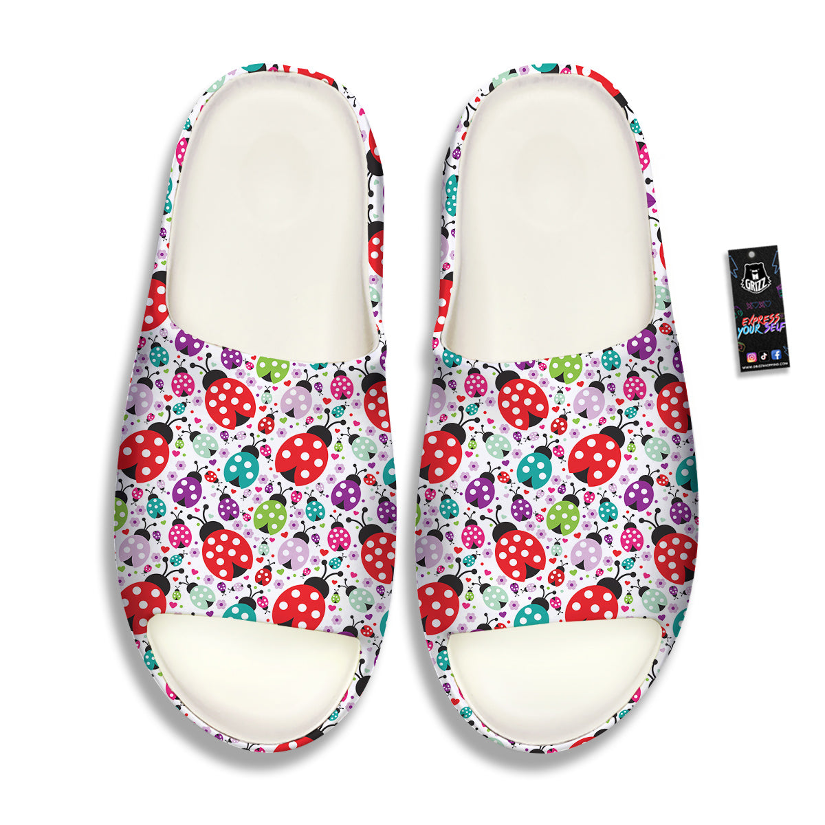 Ladybug Cute Print Pattern Sandals-grizzshop